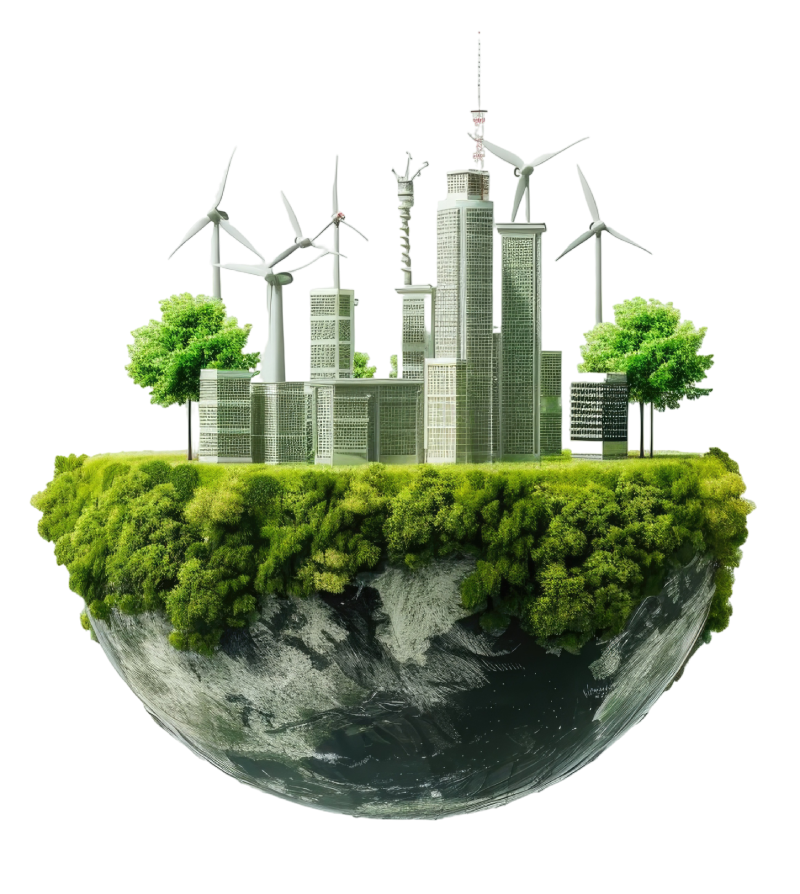 Industrial environment powered by green energy